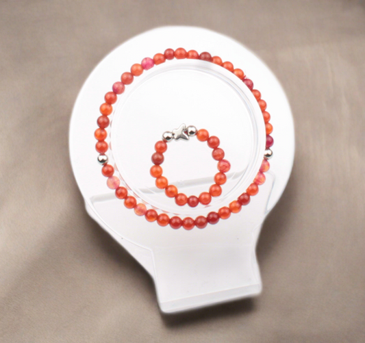 Carnelian Bracelet & Ring set