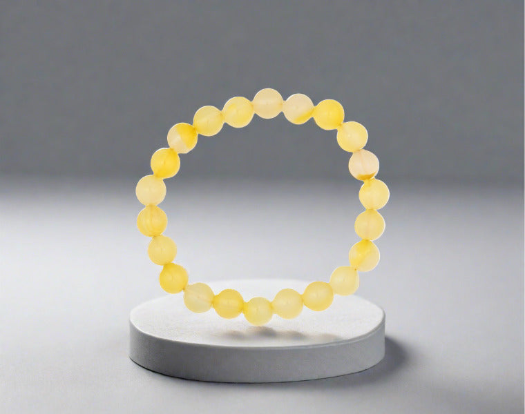 Yellow Agate Crystal Beads