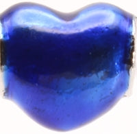 Blue Heart Spacer Charm