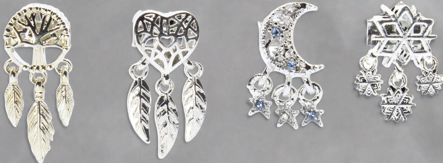 Sterling Silver Dream Catcher Charms