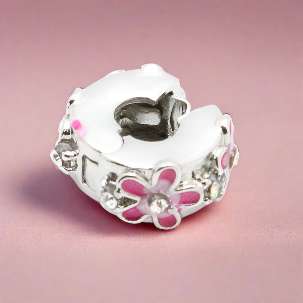 Pink Flower Stopper Spacer