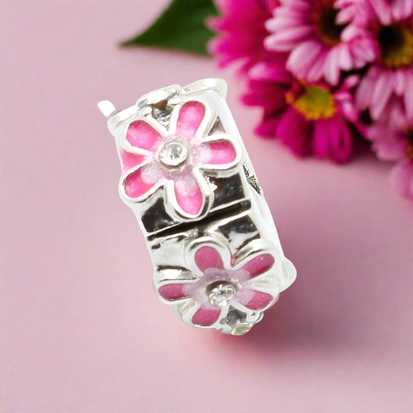 Pink Flower Stopper Spacer