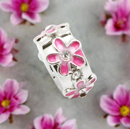 Pink Flower Stopper Spacer