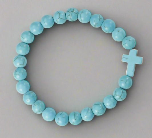 Turquois Cross Bracelet