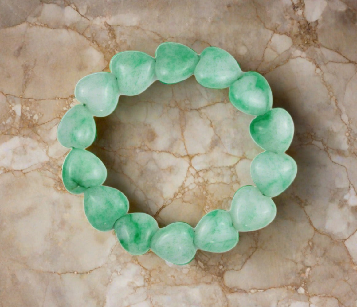 Green Aventurine Hearts Bracelet