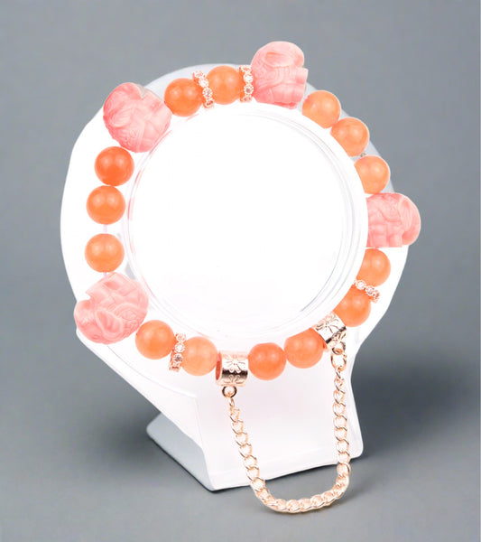 Orange Chalcedony Bracelet