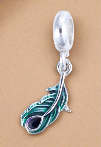 Peacock Feather Charm