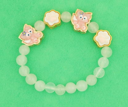 White Jade Crystal Bead Bracelet